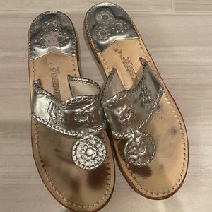 Jack Rogers Silver Sandals 8M